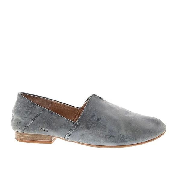 BOC 'Suree' Women's 7 Blue Leather Slip On Comfort Loafer Flat Shoe - Picture 1 of 7